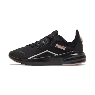(W) Puma Platinum Shimmer Sneakers Black/Pink