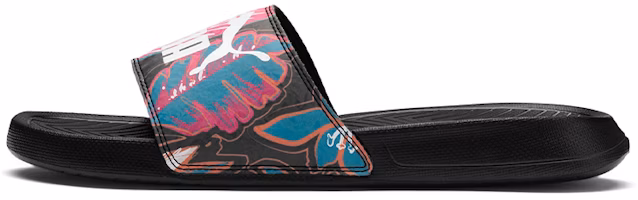 (Women) Puma Popcat Flower Power Sandals Black 369423-01 (Women) Puma Popcat Flower Power Sandals Black 369423-01