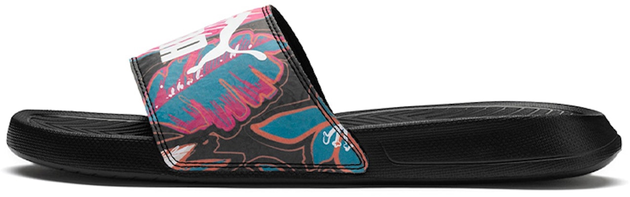 (Women) Puma Popcat Flower Power Sandals Black 369423-01 Buy (Women) Puma Popcat Flower Power Sandals Black 369423-01