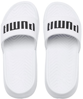 (W) プーマ ポップキャット パテント ホワイトスライド (Puma ポップキャット Patent ホワイトスライド) 370697-02 Lookbook (W) プーマ ポップキャット パテント ホワイトスライド (Puma ポップキャット Patent ホワイトスライド) 370697-02