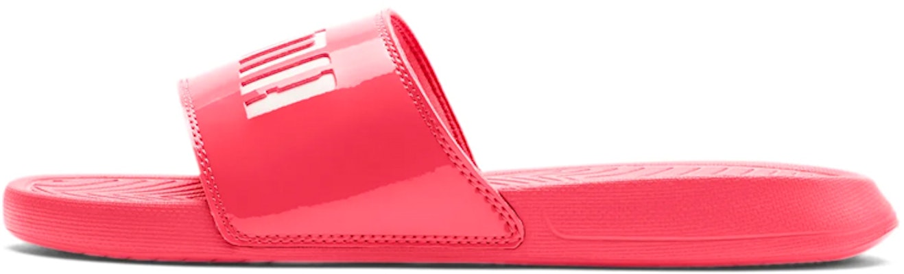 (Women) Puma Popcat Patent Slides Pink 370697-03 Buy (Women) Puma Popcat Patent Slides Pink 370697-03