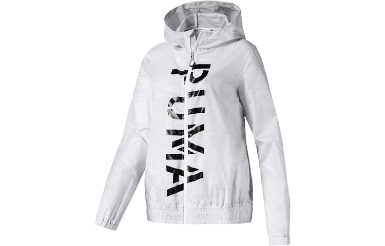 (Women) Puma Printed White Hoodie Jacket 518320-02