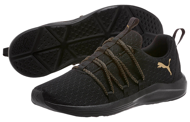 Order (W) Puma Prowl Alt Knit Mesh Hitam/Kuning Sneakers Rendah 190813-04