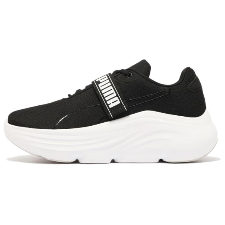 (Women) Puma Prowl Low-Top Running Shoes Black White - Stylish & Comfortable 379076-01