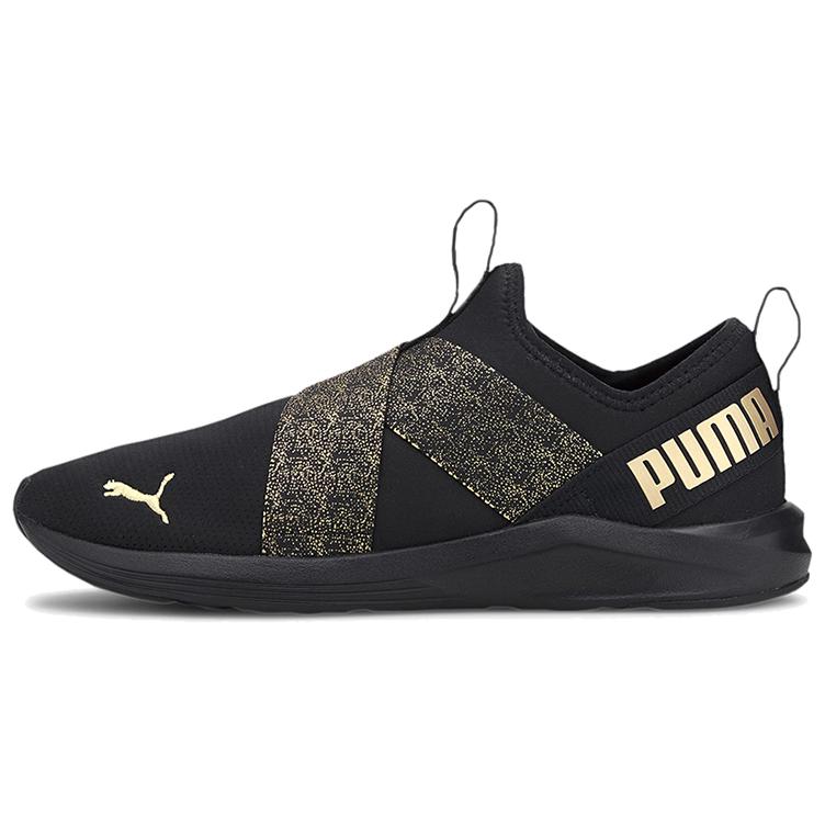 (Women) Puma Prowl Slip-on Metallic Low-top Running Shoes Black 194116-02