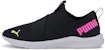(W) Puma Prowl Slip On Kasut Larian Rendah Hitam/Putih/Merah Jambu 193078-13