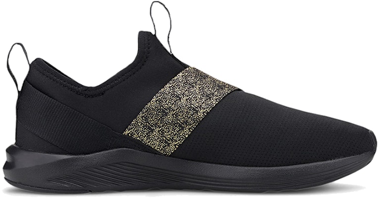 (Women) Puma Prowl Slip-on Metallic Low-top Running Shoes Black 194116-02 Order (Women) Puma Prowl Slip-on Metallic Low-top Running Shoes Black 194116-02