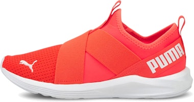 (Women) Puma Prowl Slip On Low-Top Sneakers Orange/White 193078-15 (Women) Puma Prowl Slip On Low-Top Sneakers Orange/White 193078-15