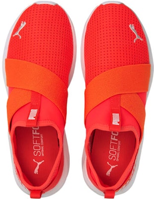 (Women) Puma Prowl Slip On Low-Top Sneakers Orange/White 193078-15 Shop (Women) Puma Prowl Slip On Low-Top Sneakers Orange/White 193078-15