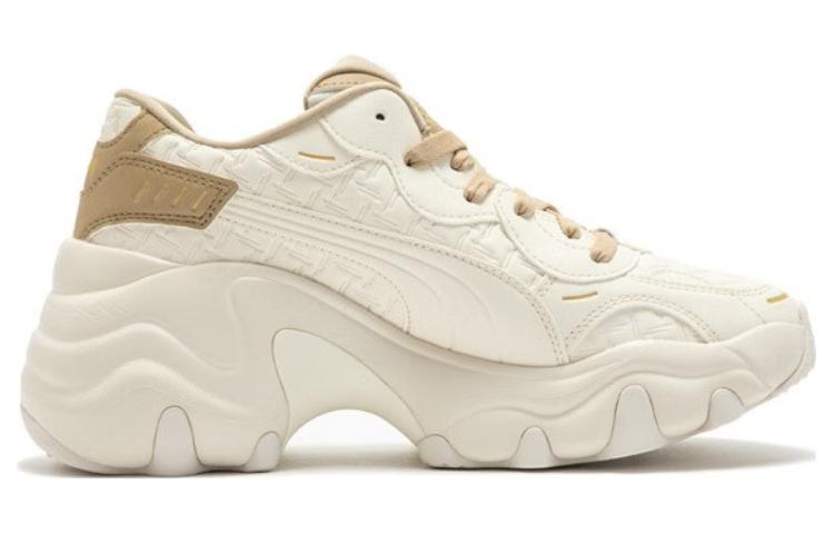 Lookbook PUMA Pulsar Wedge 舒適 耐磨輕便 低筒 老爹鞋 女款 棕白色
