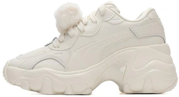 (Women) Puma Pulsar Wedge 'Furry - Warm White' 400977-01 (Women) Puma Pulsar Wedge 'Furry - Warm White' 400977-01