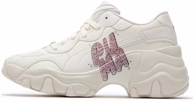 (Women) Puma Pulsar Wedge Logo Play 'White Pink' 395450-01 (Women) Puma Pulsar Wedge Logo Play 'White Pink' 395450-01