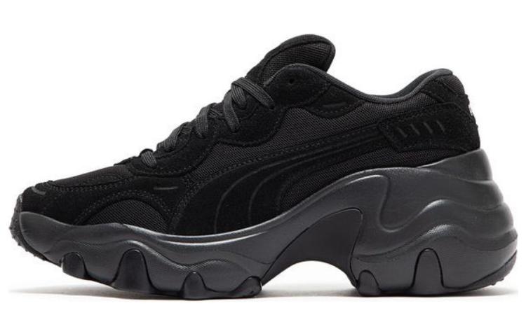 (Women) Puma Pulsar Wedge Black Low-Top Dad Shoes, Durable & Lightweight. 395449-01 Shoes