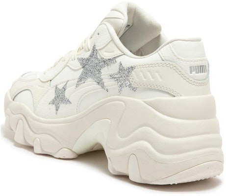 (Women) Puma Pulsar Wedge Star 'Frosted Ivory Silver' 398675-01 Purchase (Women) Puma Pulsar Wedge Star 'Frosted Ivory Silver' 398675-01