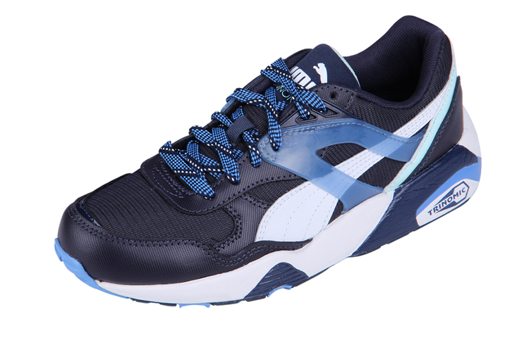 Lookbook (W) Puma R698 Trinomic Laufschuhe Schwarz/Blau/Weiß 359013-03