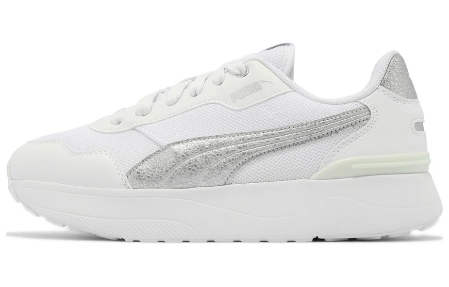 Buy (W) プーマ R78 ボヤージュ (ダメージ加工・白/銀) 386468-02