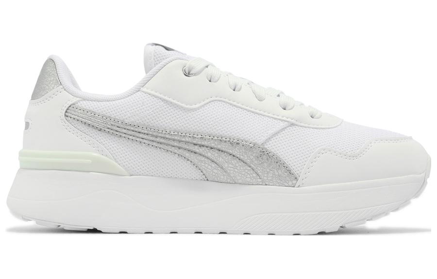 Order (W) プーマ R78 ボヤージュ (ダメージ加工・白/銀) 386468-02