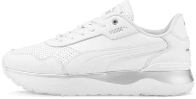 (Women) Puma R78 Voyage Premium Leather 'White Silver' 383838-01 (Women) Puma R78 Voyage Premium Leather 'White Silver' 383838-01