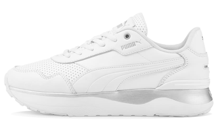 (Women) Puma R78 Voyage Premium Leather 'White Silver'  383838-01