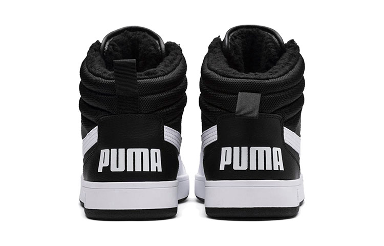 Purchase Puma Rebound Street V2 Fur 男女同款 黑白 中幫板鞋