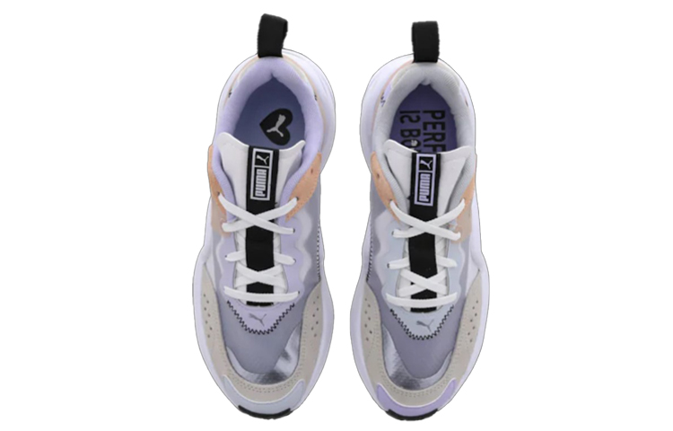 Shop PUMA Rise Asymetric 透氣 低筒 跑步鞋 女款 灰紫色