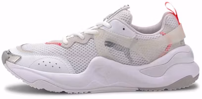 (Women) Puma Rise Contrast Sneakers White/Grey 372323-01 (Women) Puma Rise Contrast Sneakers White/Grey 372323-01