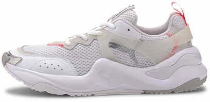 (Women) Puma Rise Contrast Sneakers White/Grey 372323-01 (Women) Puma Rise Contrast Sneakers White/Grey 372323-01