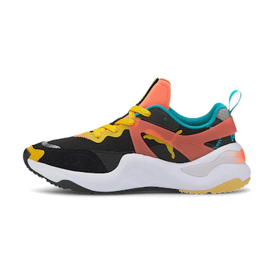 (W) Puma Rise Tulle Black/Yellow/Orange Low sneakers