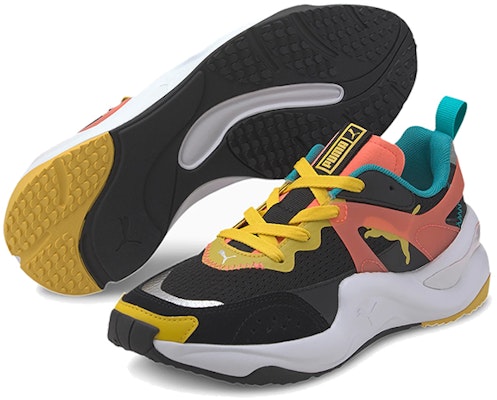 (W) Puma Rise Tulle Hitam/Kuning/Oranye Sneakers Rendah 373946-02 Lookbook (W) Puma Rise Tulle Hitam/Kuning/Oranye Sneakers Rendah 373946-02