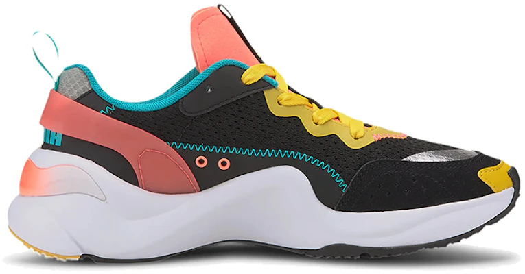 (W) Puma Rise Tulle Noir/Jaune/Orange Baskets Basses 373946-02 Order (W) Puma Rise Tulle Noir/Jaune/Orange Baskets Basses 373946-02