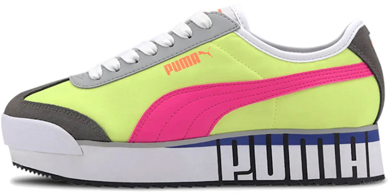 (W) 푸마 로마 아모르 로고 스니커즈 옐로/핑크 372113-02 Buy (W) 푸마 로마 아모르 로고 스니커즈 옐로/핑크 372113-02