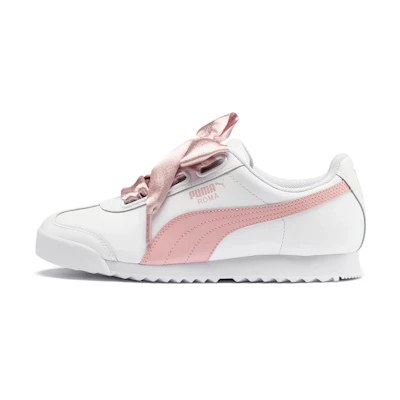 (W) Puma Roma Heart Metallic 'White Pink'