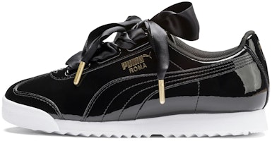 (Women) Puma Roma Heart Patent Black 370175-02