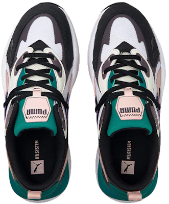 Puma RS-Curve Bright Heights 耐磨防滑減震 低幫跑步鞋 女款 黑白綠 Lookbook Puma RS-Curve Bright Heights 耐磨防滑減震 低幫跑步鞋 女款 黑白綠