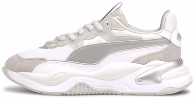 (Women) Puma Rs-2K Metallic Sports Running Shoes For White/Grey 375134-02 (Women) Puma Rs-2K Metallic Sports Running Shoes For White/Grey 375134-02