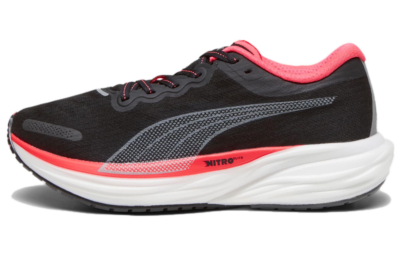 (W) Puma Running Shoes Low 'Black Red'