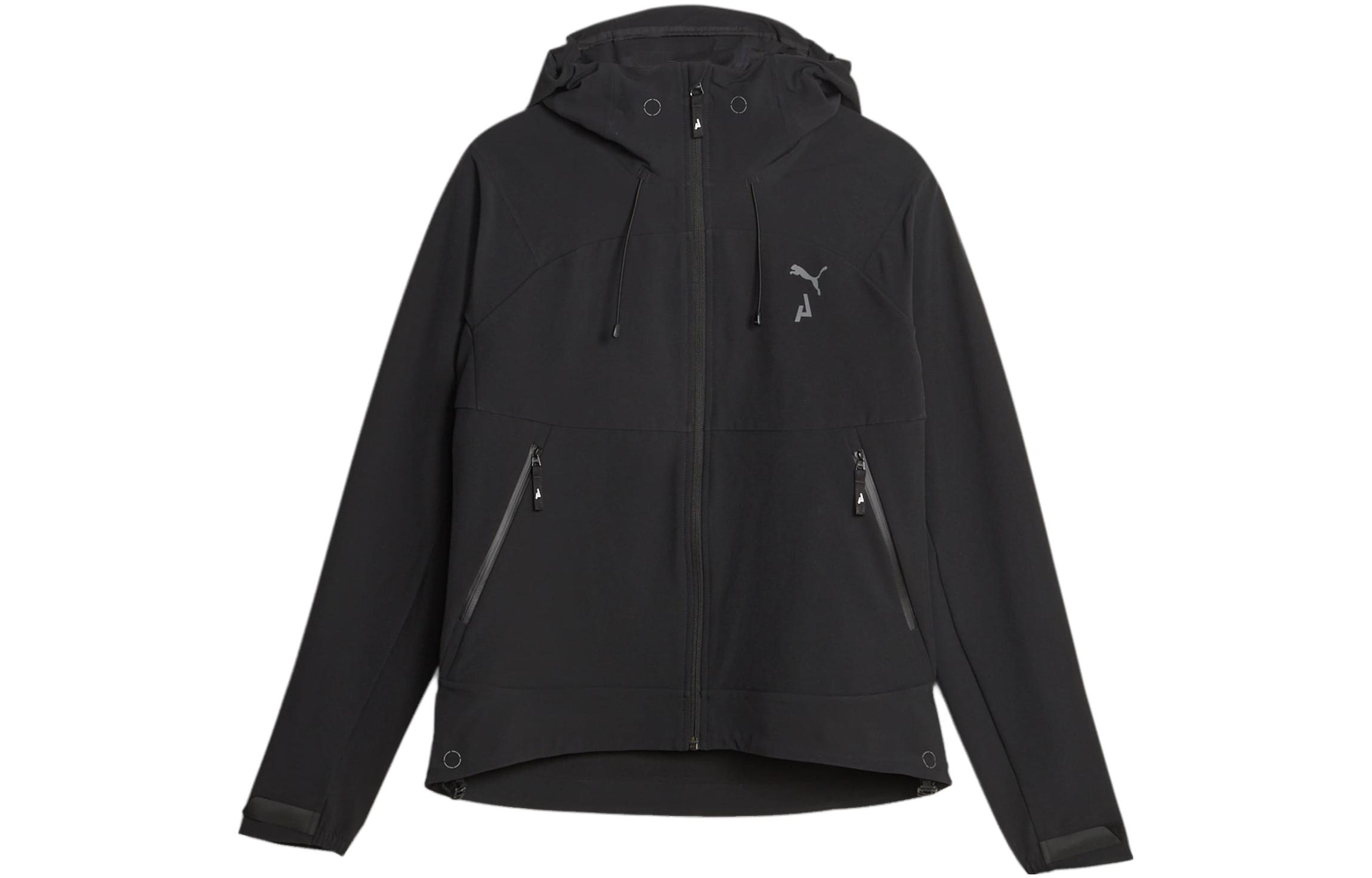 Order (W) Puma SEASONS Chaqueta Softshell Negra con Capucha Manga Larga Fit Casual Running 524117-01