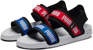 (W) プーマ シグニチャー ソフトライド サンダル (黒/赤/青) 384128-03 Lookbook (W) プーマ シグニチャー ソフトライド サンダル (黒/赤/青) 384128-03