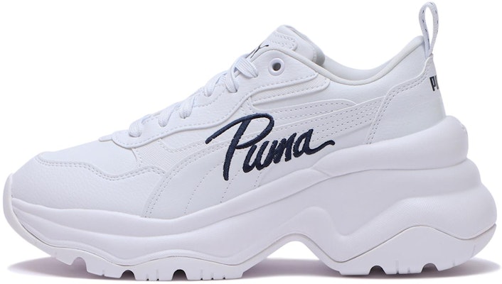 (Women) Puma SILHUR WEDGE 01 White Navy 398544-01 Buy (Women) Puma SILHUR WEDGE 01 White Navy 398544-01