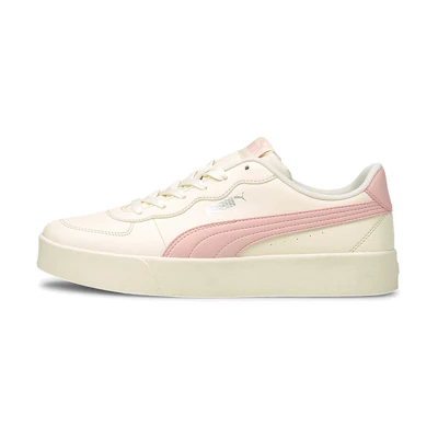 (W) Puma Skye Clean Casual Board Shoes White/Pink