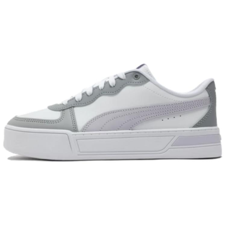 (Women) Puma Skye Low-Top Sneakers Gray Purple Casual Elevated Style 374764-26