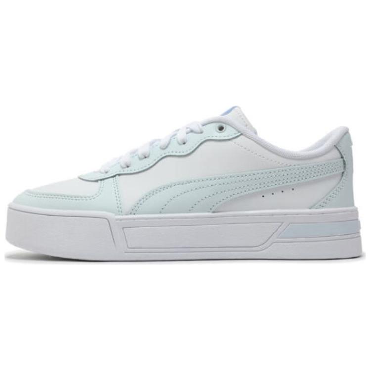 (Women) Puma Skye Low-Top Sneakers White Green Casual Platform Style 374764-27