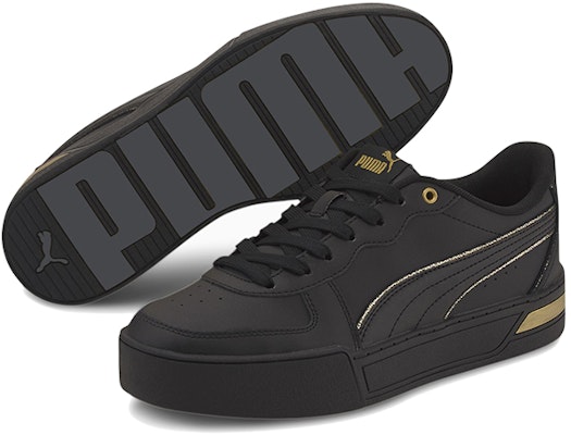 (W) Puma Skye Sepatu Kasual Hitam/Emas Metalik untuk Skateboard 374797-03 Lookbook (W) Puma Skye Sepatu Kasual Hitam/Emas Metalik untuk Skateboard 374797-03