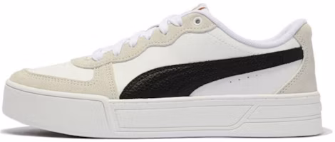 (Women) Puma Skye Retro Low-Top Sneakers White/Black Leather Platform Casual. 397076-05 (Women) Puma Skye Retro Low-Top Sneakers White/Black Leather Platform Casual. 397076-05