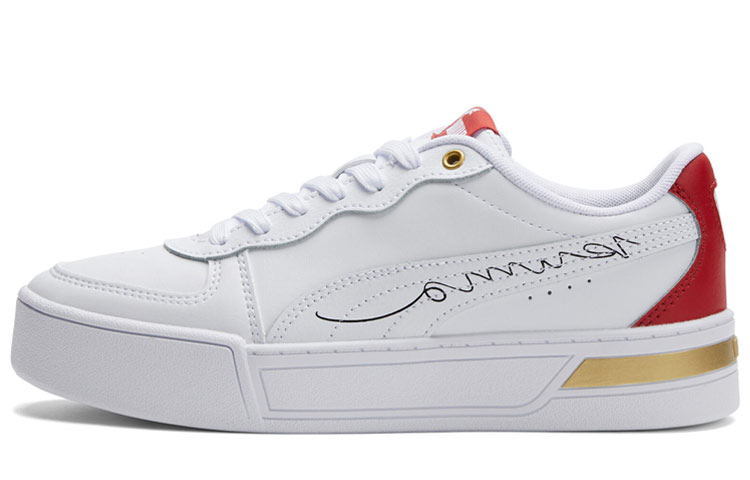 (Women) Puma Skye Script Low 'White Gold Red' 381341-01