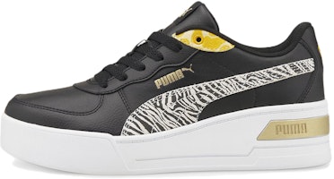 (Women) Puma Skye Wedge 'Safari Black White Yellow' 383868-02 (Women) Puma Skye Wedge 'Safari Black White Yellow' 383868-02
