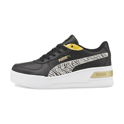 (W) Puma Skye Wedge 'Safari Black White Yellow'