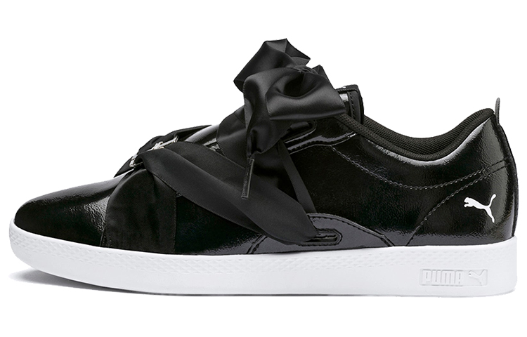 (W) Puma Smash Bkl Patent Shoes Black/White