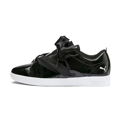 (W) Puma Smash Bkl Patent Shoes Black/White