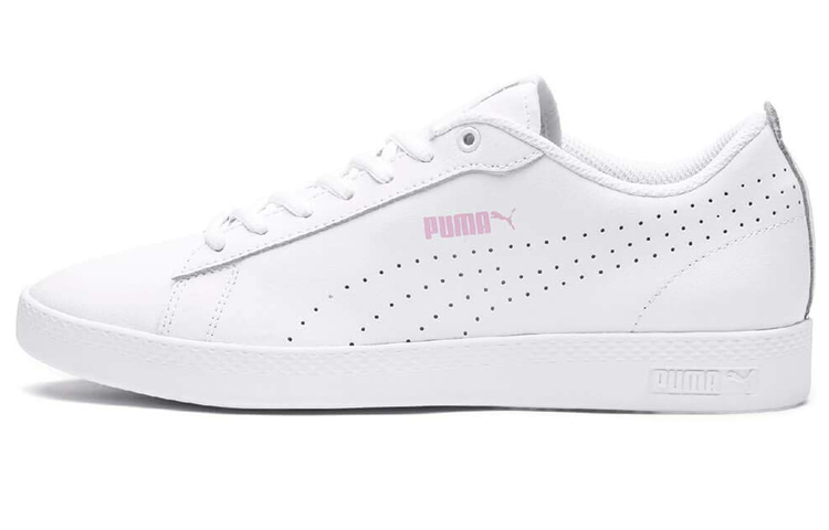 (W) Puma Smash Perf Casual Board Shoes White/Pink